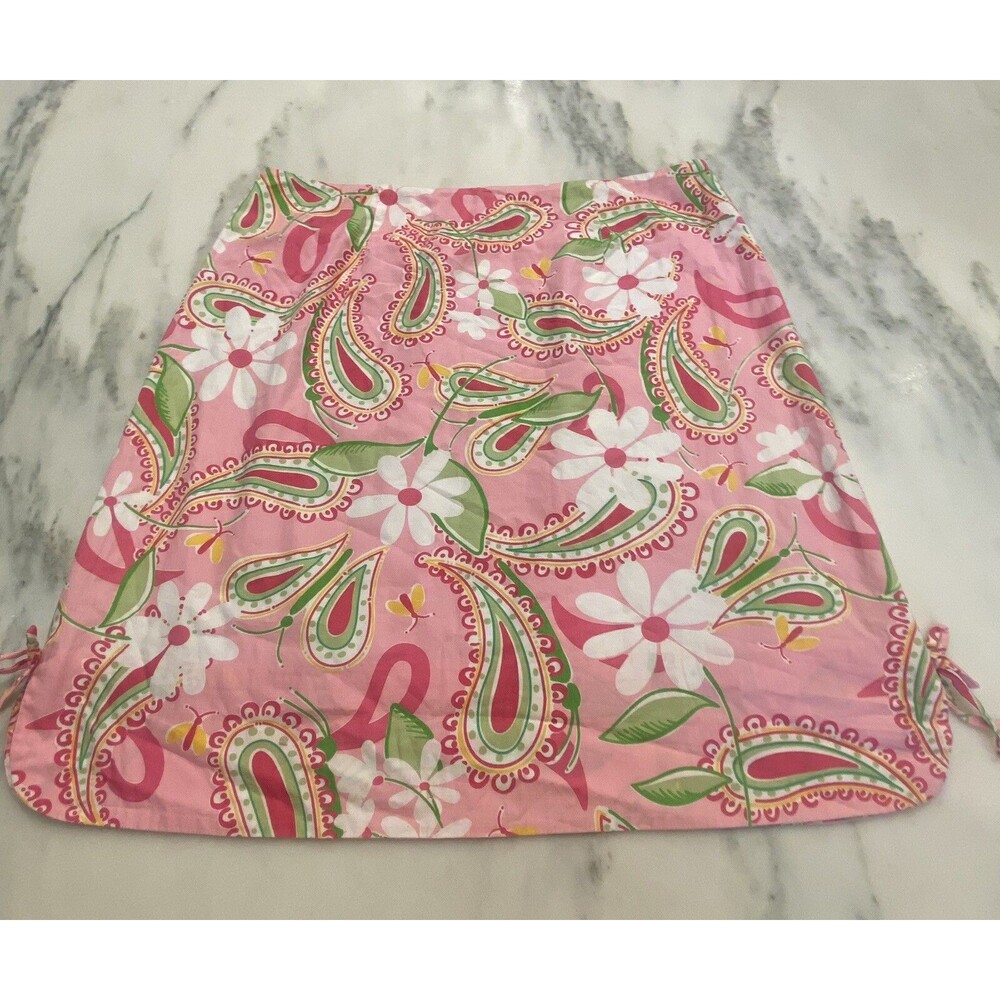 Lilly Pulitzer Skirt Women’s size 6 Pink Floral with back zipper and pockets